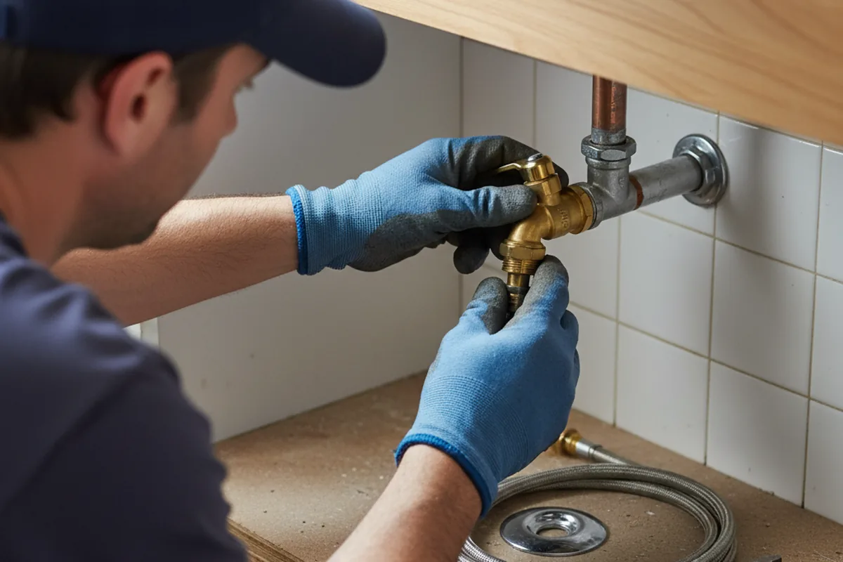 Shutoff valve and fitting work during Faucet and Fixture Repair in Hugo